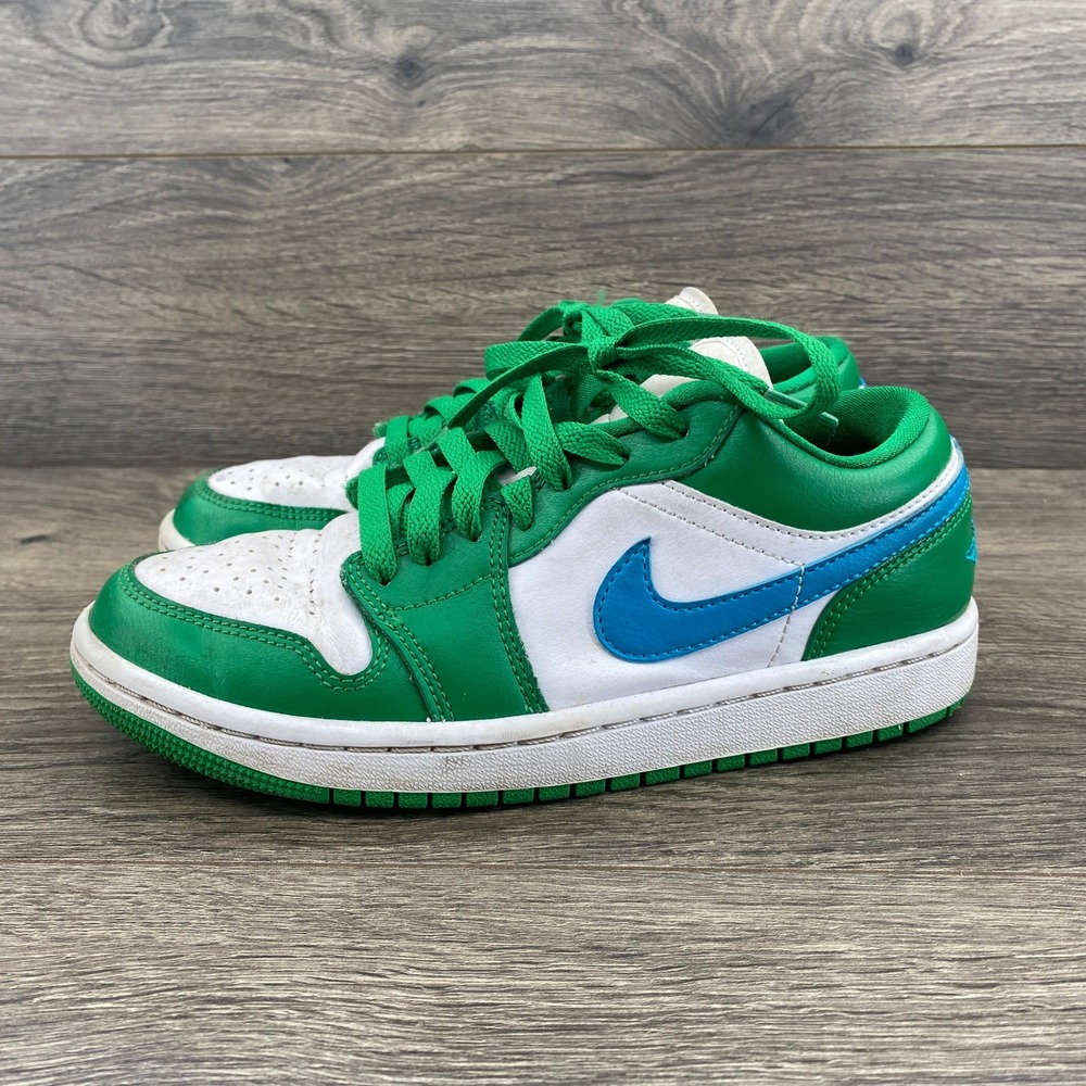 Jordan Air Jordan 1 Low Womens 6 Lucky Green Aquatone White DC0774-304